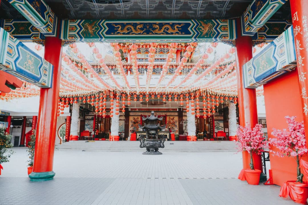 โคมไฟสีแดงประดับเทศกาลตรุษจีน