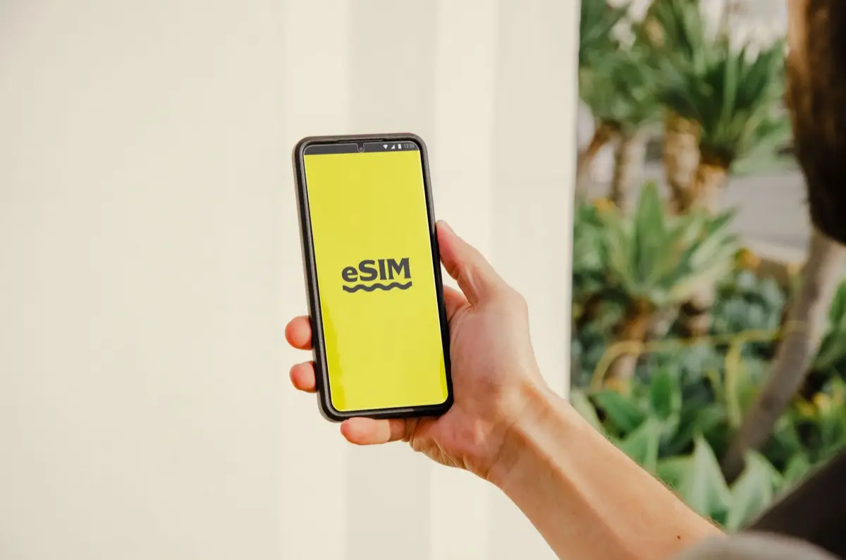หน้าจอตั้งค่า eSIM บนสมาร์ตโฟน