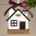 ป้ายไม้แขวนรูปบ้าน New Home New Beginnings ของขวัญขึ้นบ้านใหม่